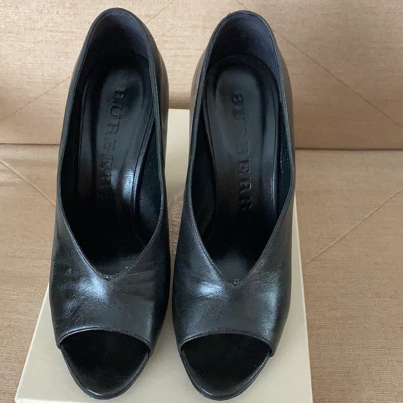 Burberry Reyard Peep Toe Wedge Pump - Picture 10 of 13